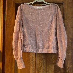 Pink Shimmer Long Sleeve Top - Size M